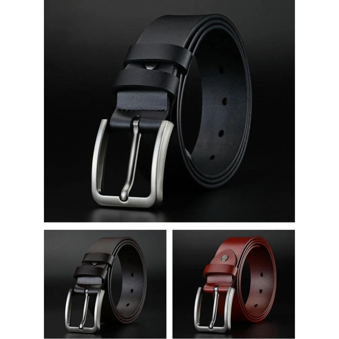 Atlas - Granite Leather Belt