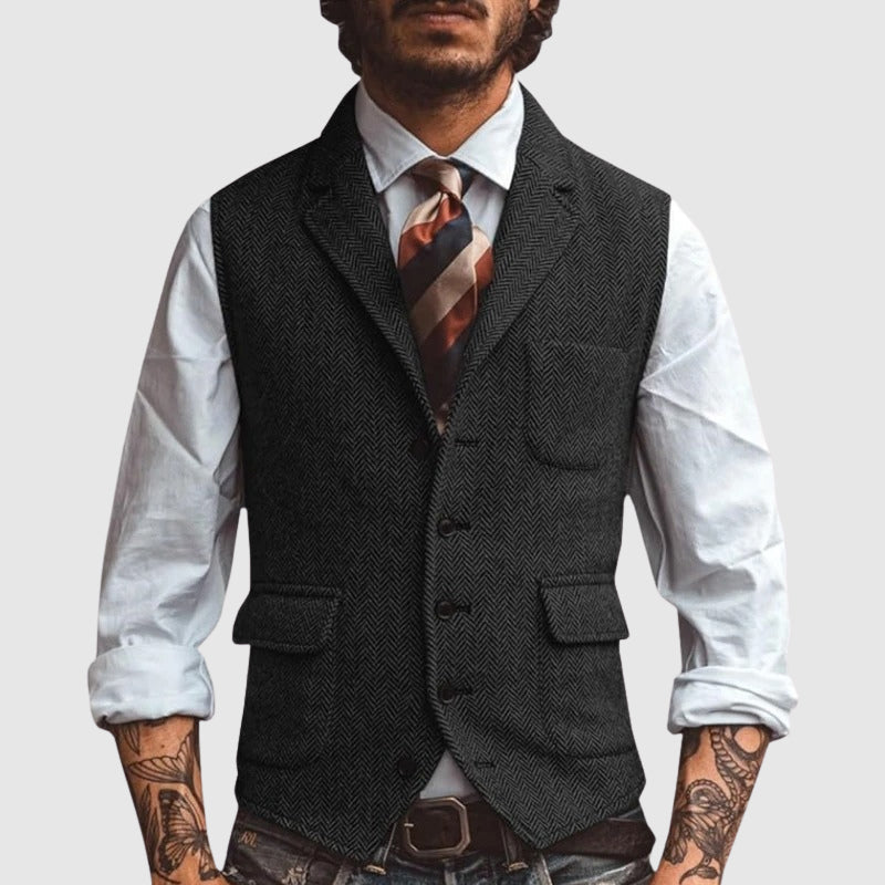 Carter & Co. - Herringbone Elegance Vest