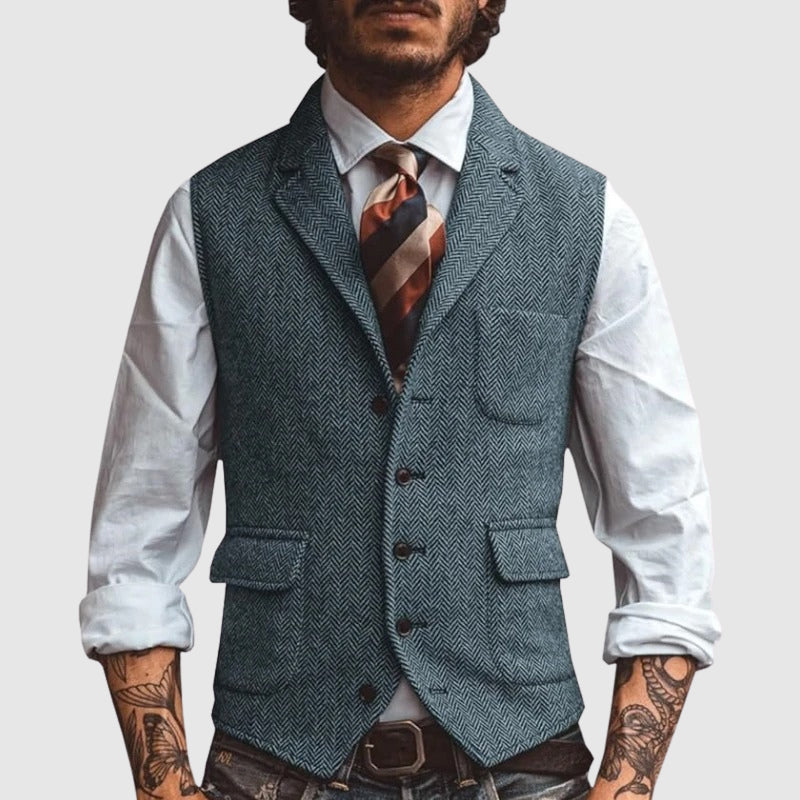 Carter & Co. - Herringbone Elegance Vest