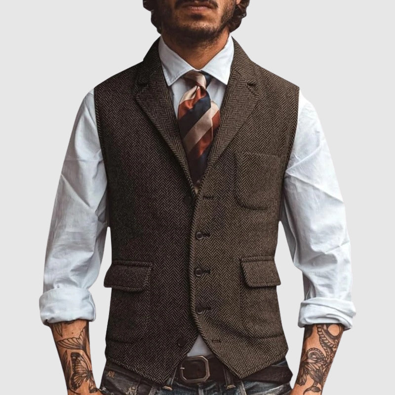 Carter & Co. - Herringbone Elegance Vest