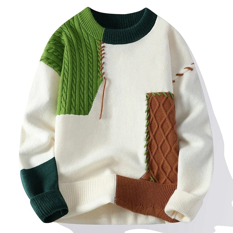 Luca Verdi - Patchwork Knit Sweater