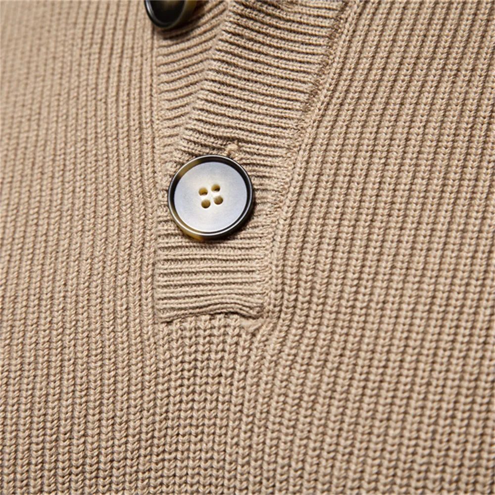 Carter & Co. - Livio Luxe Button Mockneck Sweater